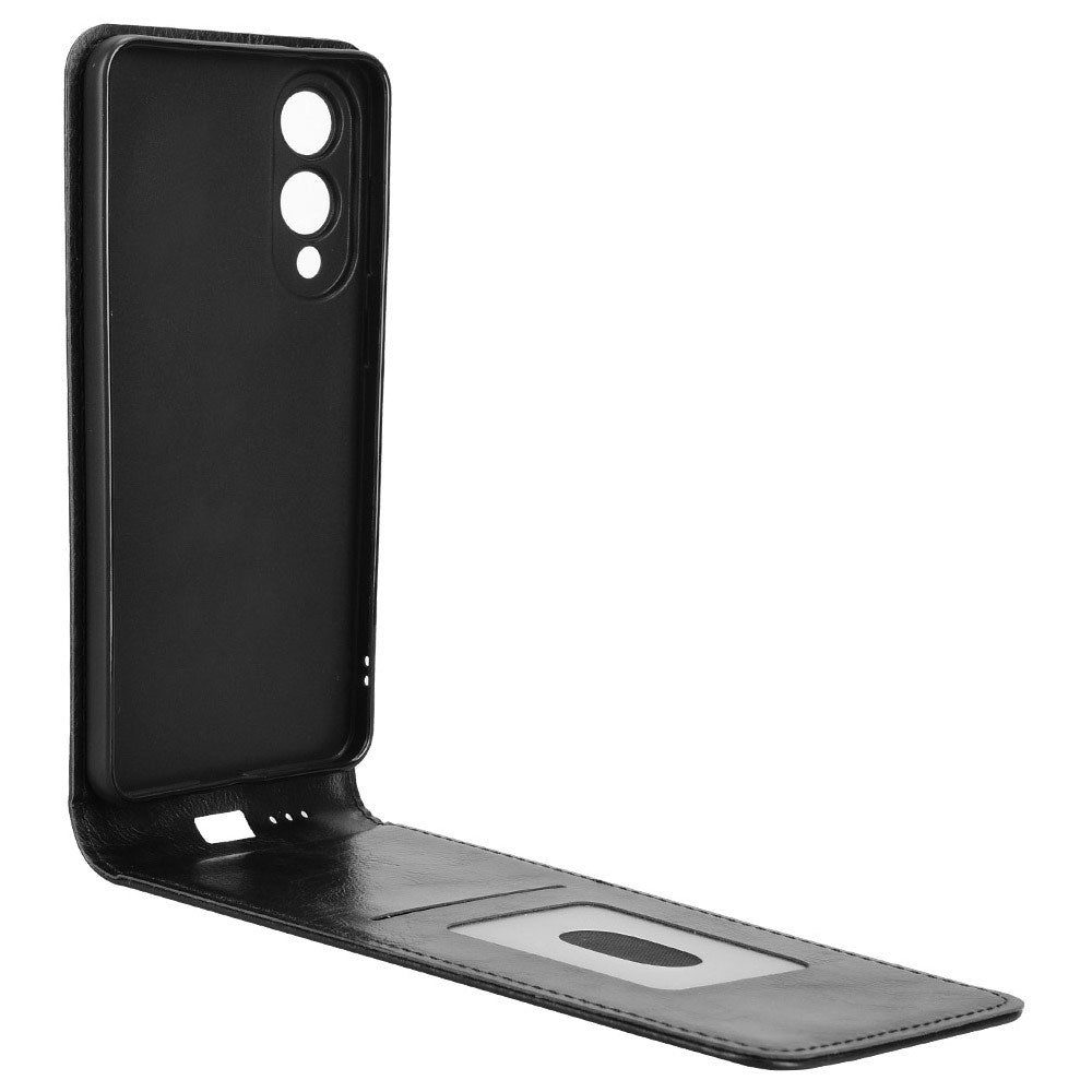 EIDERWOOD Samsung Galaxy S25 Edge Vertikalt Flip Case - Indbygget Kortholder - Sort