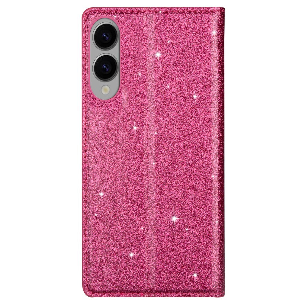 EIDERWOOD Samsung Galaxy S25 Edge Kunstlæder Flip Cover m. Pung - Glimmer - Lyserød