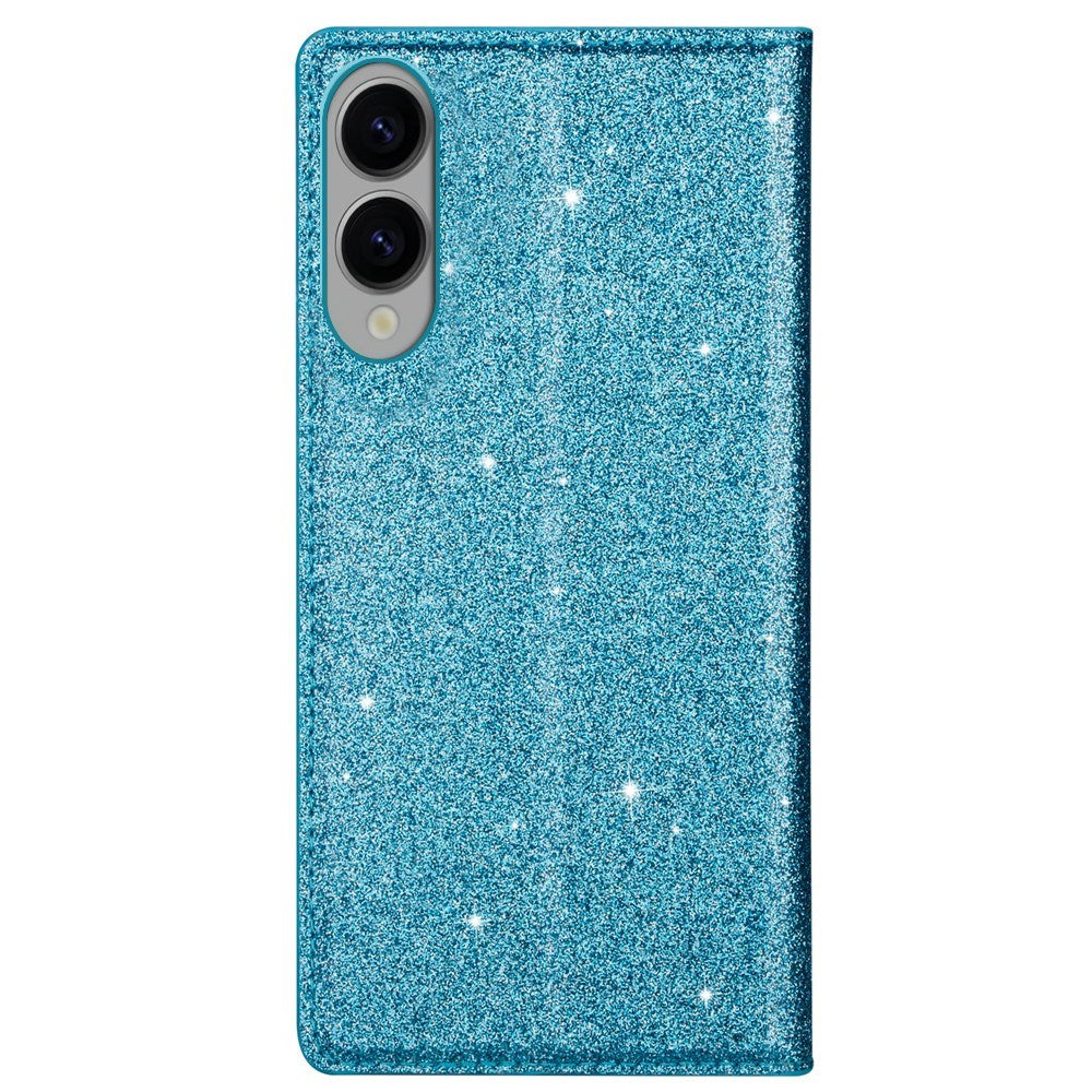 EIDERWOOD Samsung Galaxy S25 Edge Kunstlæder Flip Cover m. Pung - Glimmer - Blå