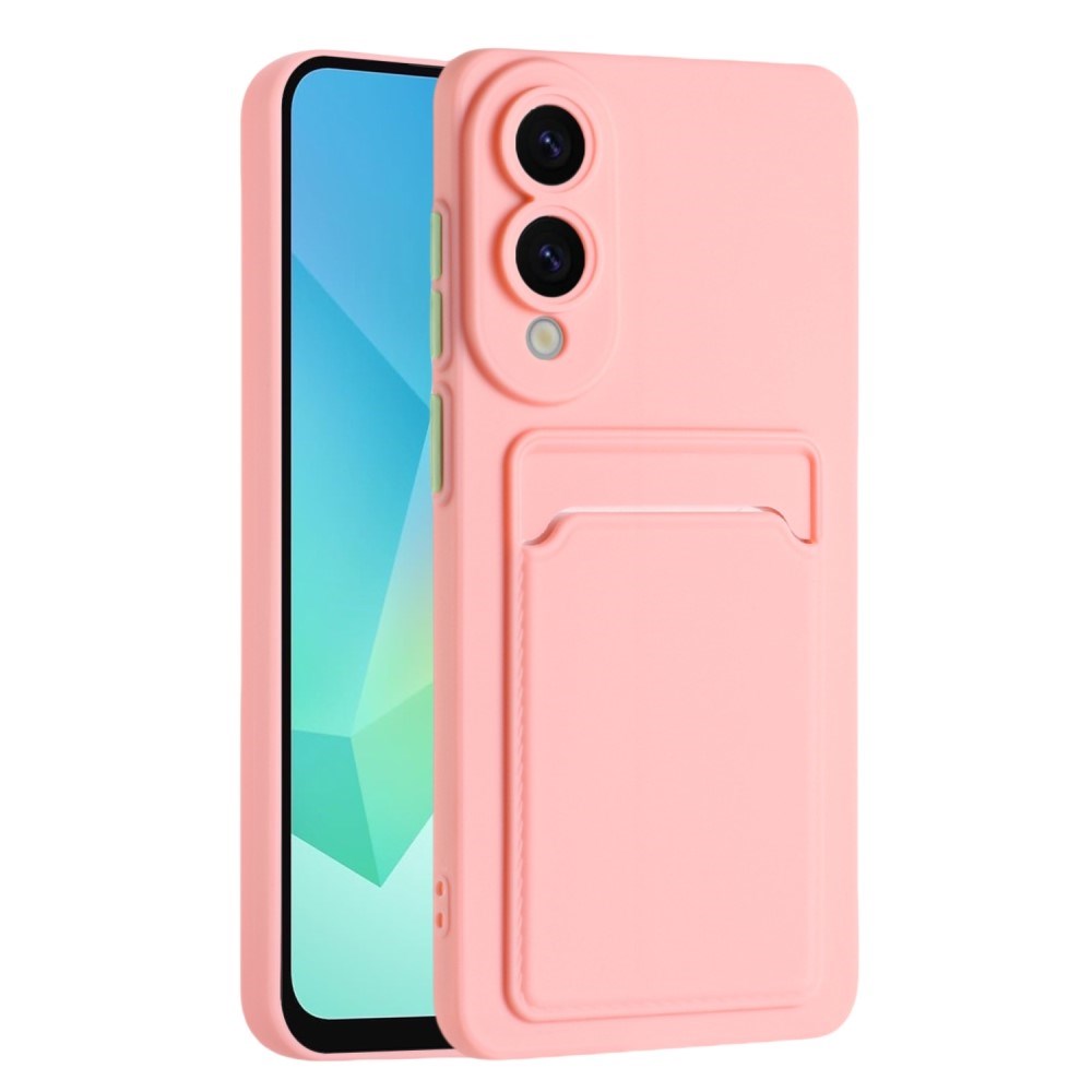 Samsung Galaxy S25 Edge - EIDERWOOD Fleksibelt Plastik Cover m. Kortholder - Lyserød