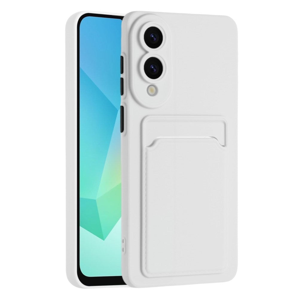 Samsung Galaxy S25 Edge - EIDERWOOD Fleksibelt Plastik Cover m. Kortholder - Hvid