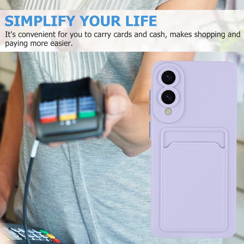 Samsung Galaxy S25 Edge - EIDERWOOD Fleksibelt Plastik Cover m. Kortholder - Lilla