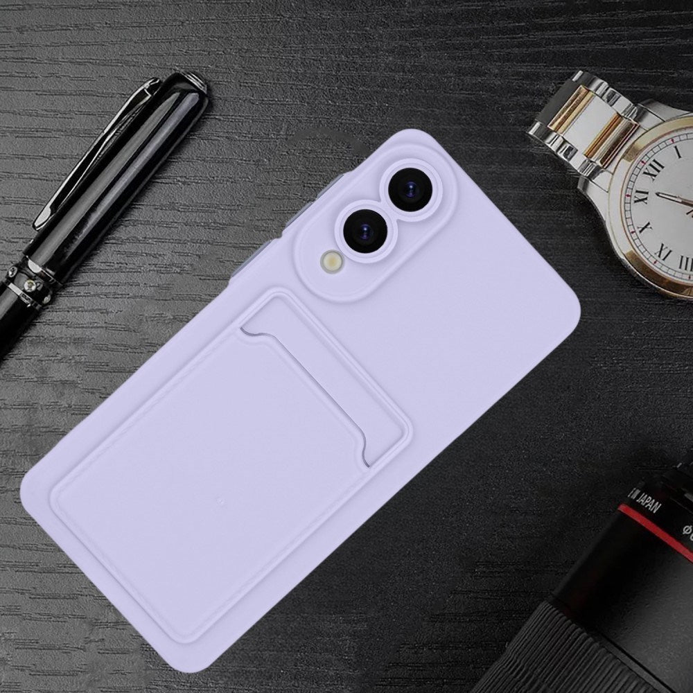 Samsung Galaxy S25 Edge - EIDERWOOD Fleksibelt Plastik Cover m. Kortholder - Lilla