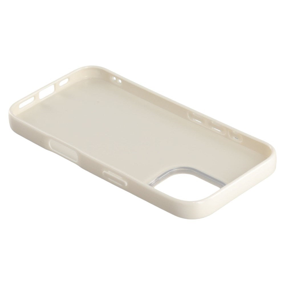EIDERWOOD IPhone 16 Fleksibelt Plastik Bagside Cover m. Glimmer - Hvid