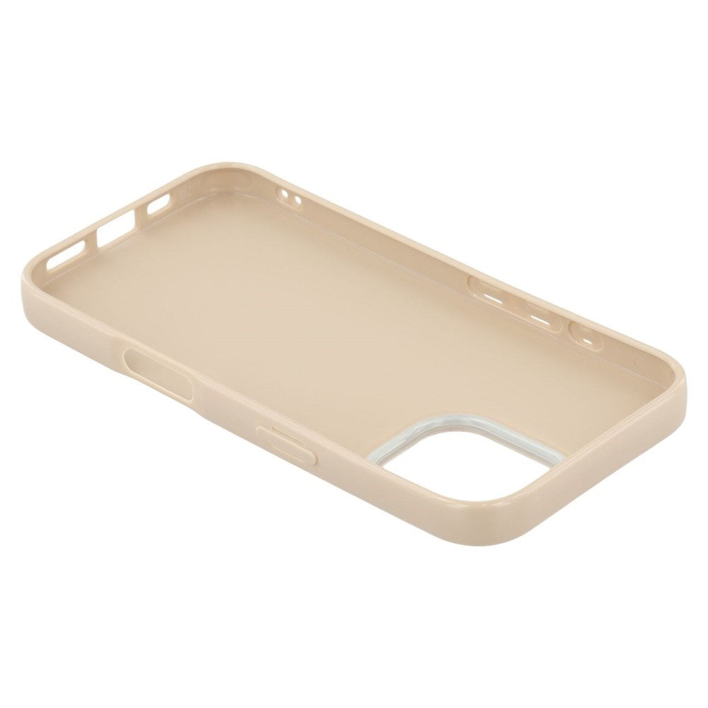 EIDERWOOD IPhone 16 Pro Fleksibelt Plastik Bagside Cover m. Glimmer - Beige