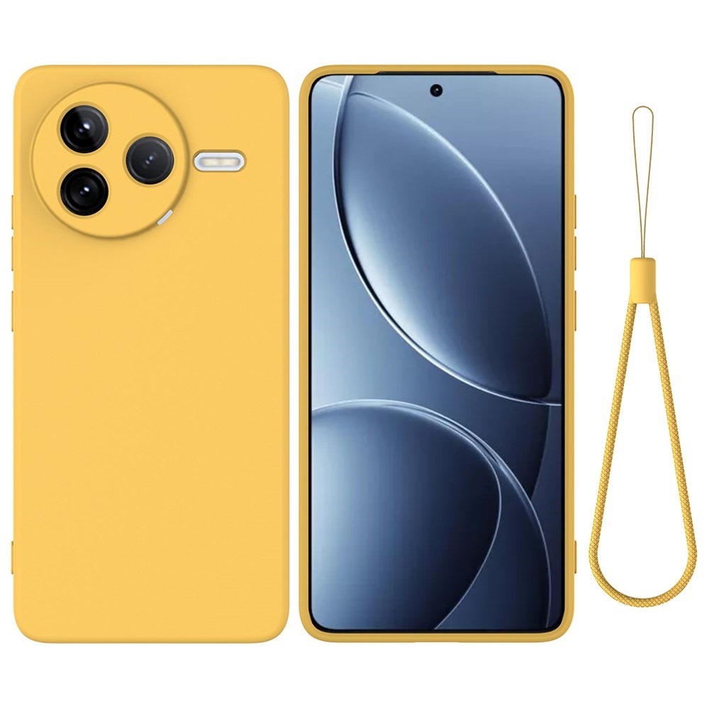 Xiaomi Poco F7 Pro EIDERWOOD Silikone Bagside Cover m. Strop - Gul