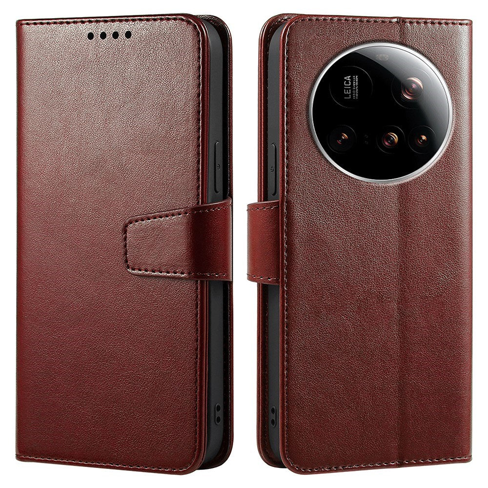 EIDERWOOD Xiaomi 15 Ultra - Imiteret Læder Flip Cover - Brun