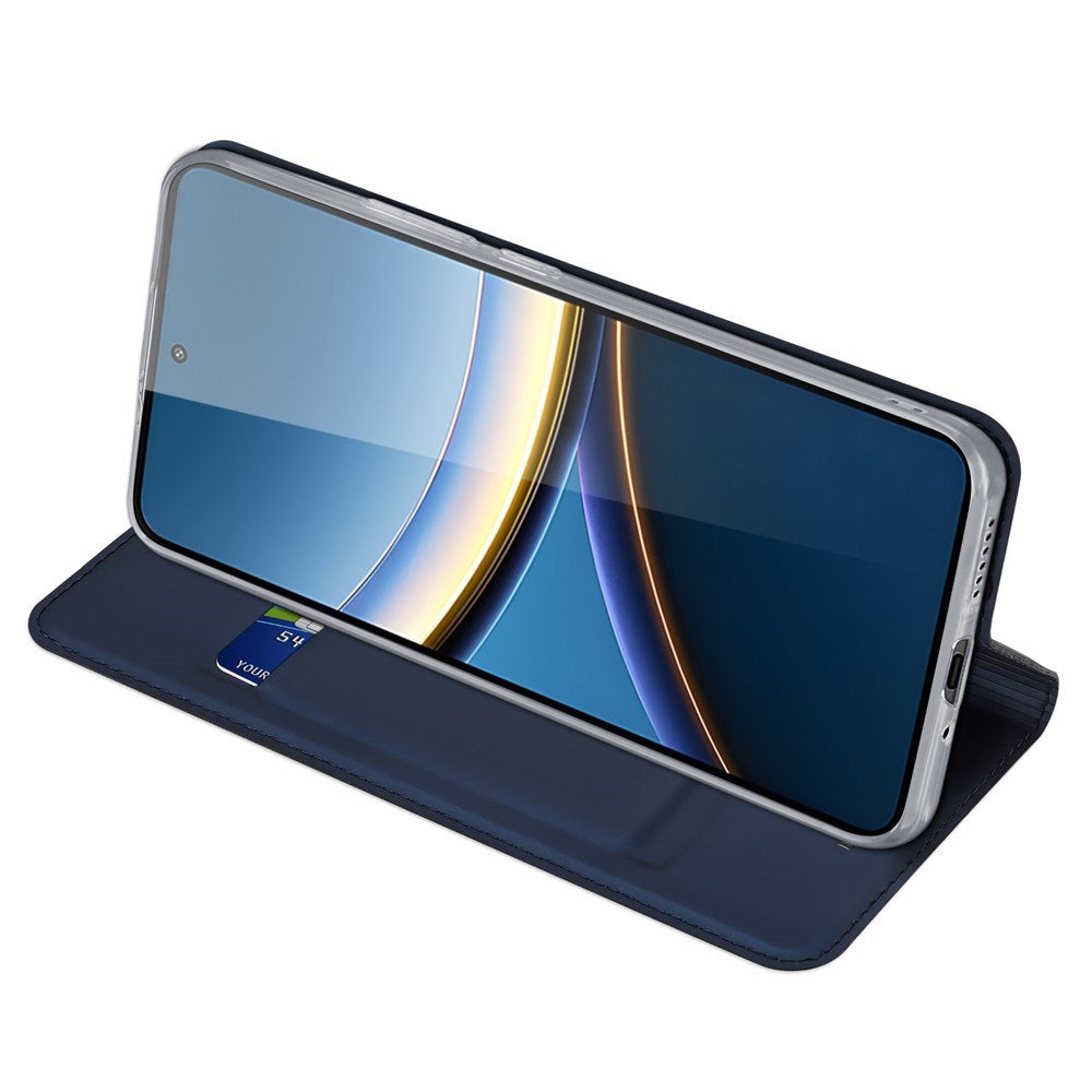 Xiaomi Poco F7 Pro EIDERWOOD Kunstlæder Flip Cover m. Kortholder - Blå