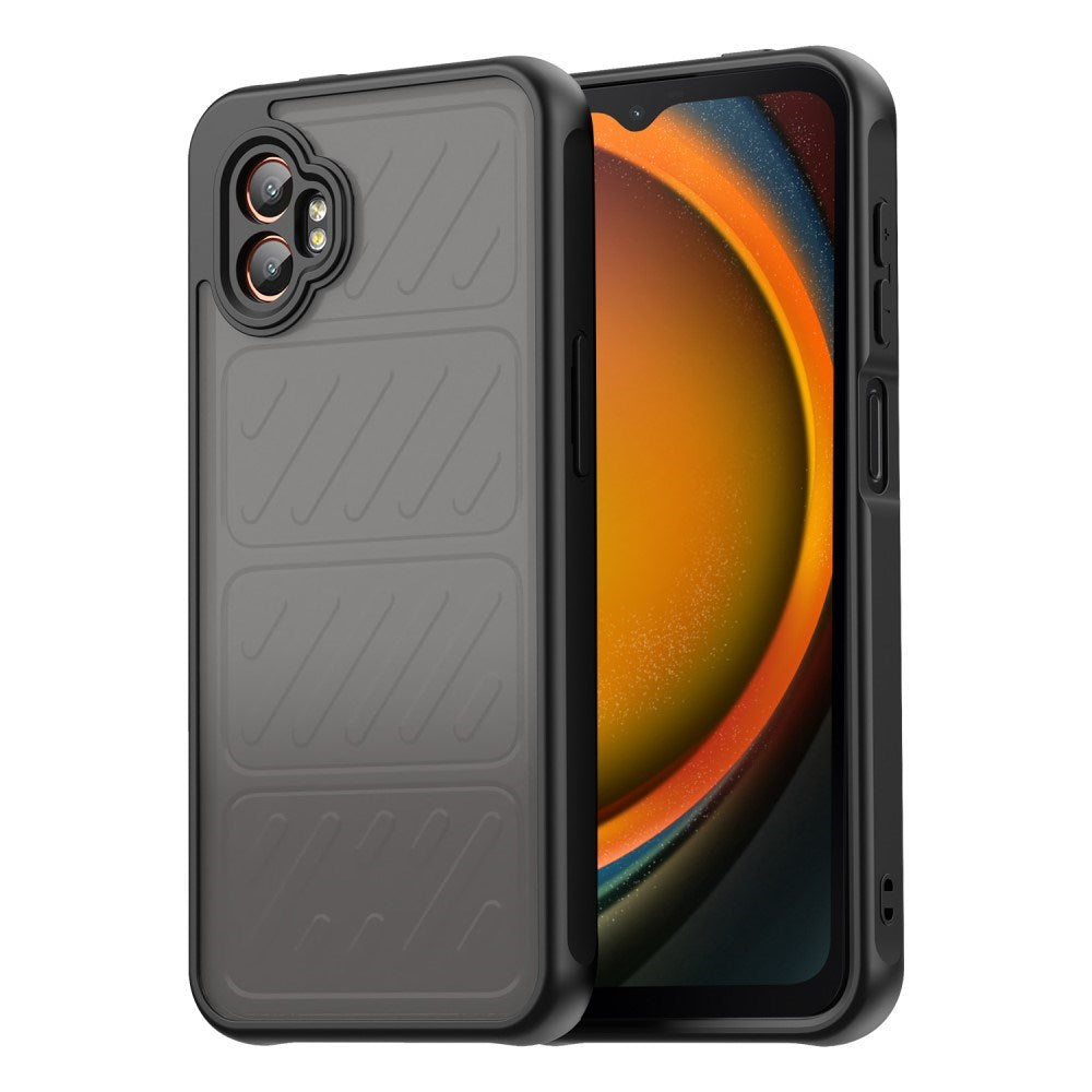 EIDERWOOD Samsung Galaxy Xcover 7 Pro Hybrid Plastik Bagside Cover m. Mat Bagside - Gennemsigtig / Sort