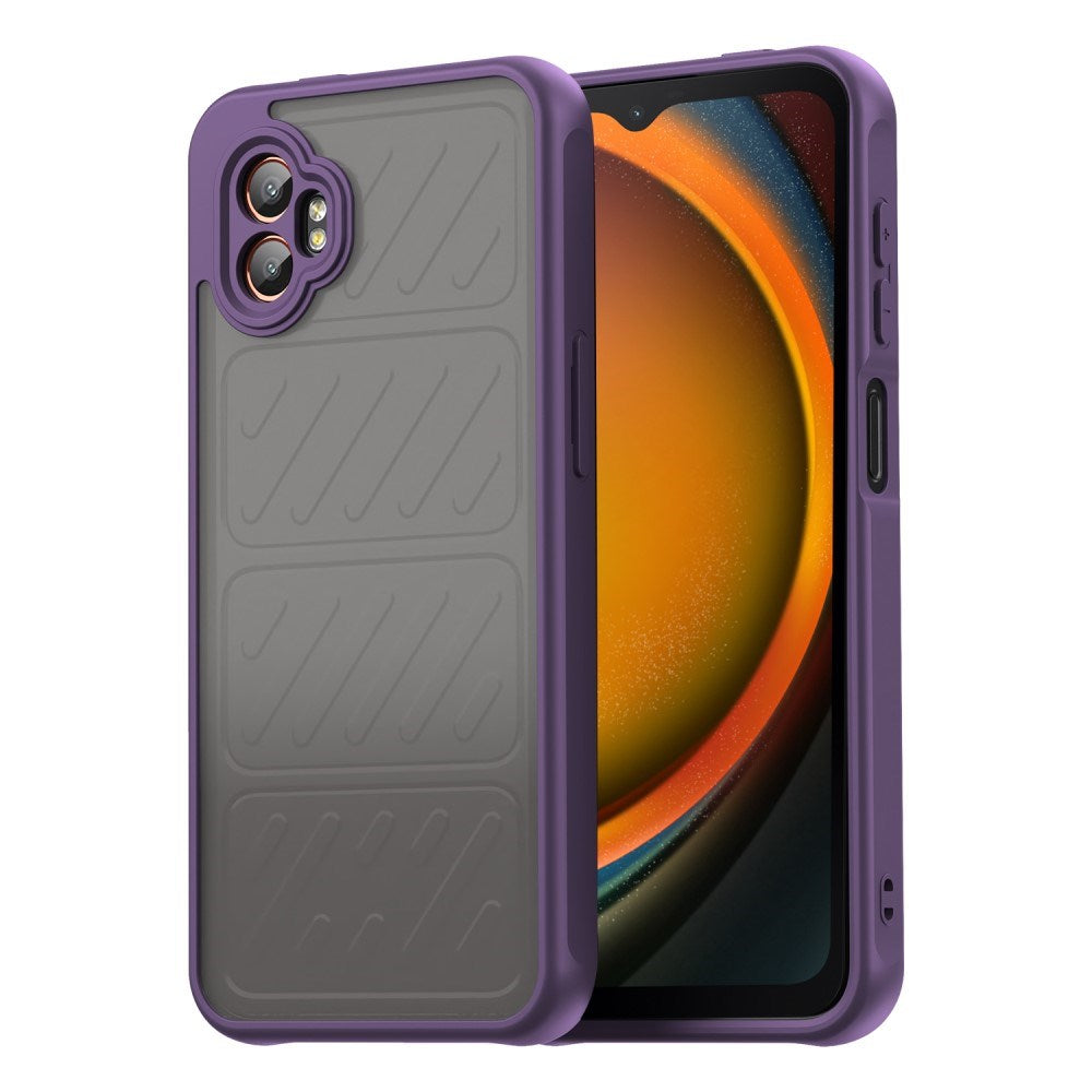 EIDERWOOD Samsung Galaxy Xcover 7 Pro Hybrid Plastik Bagside Cover m. Mat Bagside - Gennemsigtig / Lilla