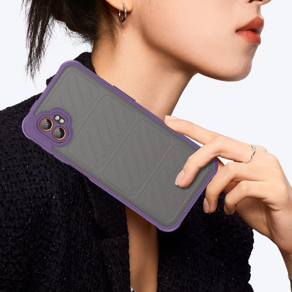 EIDERWOOD Samsung Galaxy Xcover 7 Pro Hybrid Plastik Bagside Cover m. Mat Bagside - Gennemsigtig / Lilla