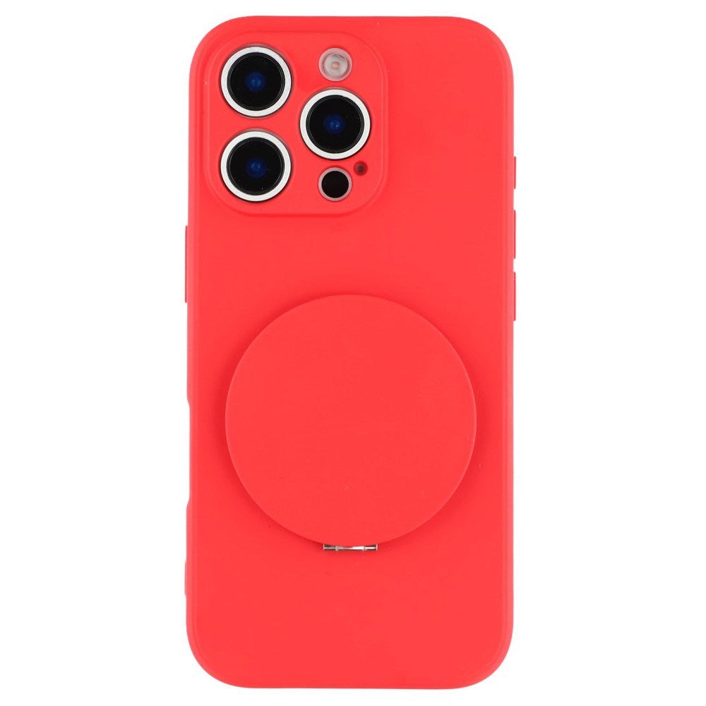 EIDERWOOD iPhone 16 Pro Hybrid Bagside Cover inkl. Kickstand m. Spejl - Rød