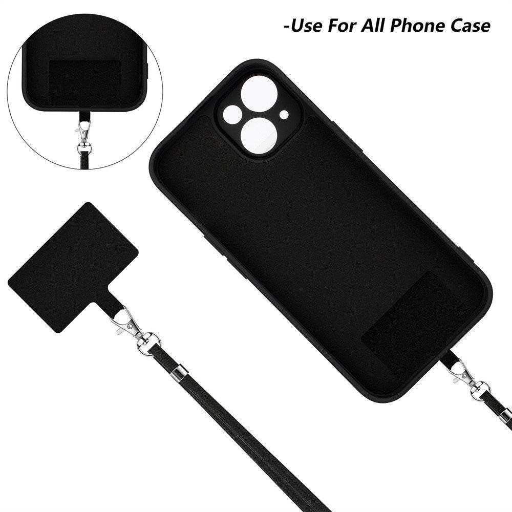 iPhone 16e Sæt m. Fleksibelt Plastik Bagside Cover - Skærmbeskyttelse - Strop - Blå