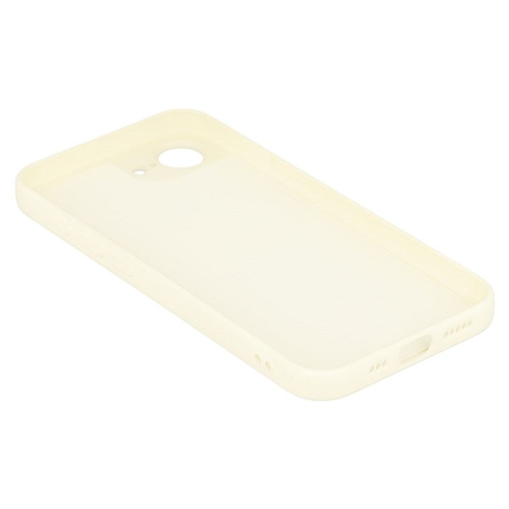 iPhone 17e / 16e Sæt m. Fleksibelt Plastik Bagside Cover - Skærmbeskyttelse - Strop - Hvid