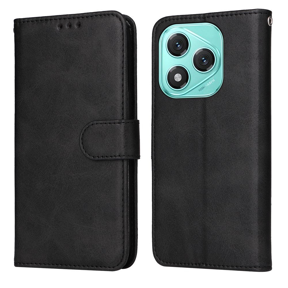 Honor 400 Lite - EIDERWOOD Kunstlæder Flip Cover m. Strop - Sort