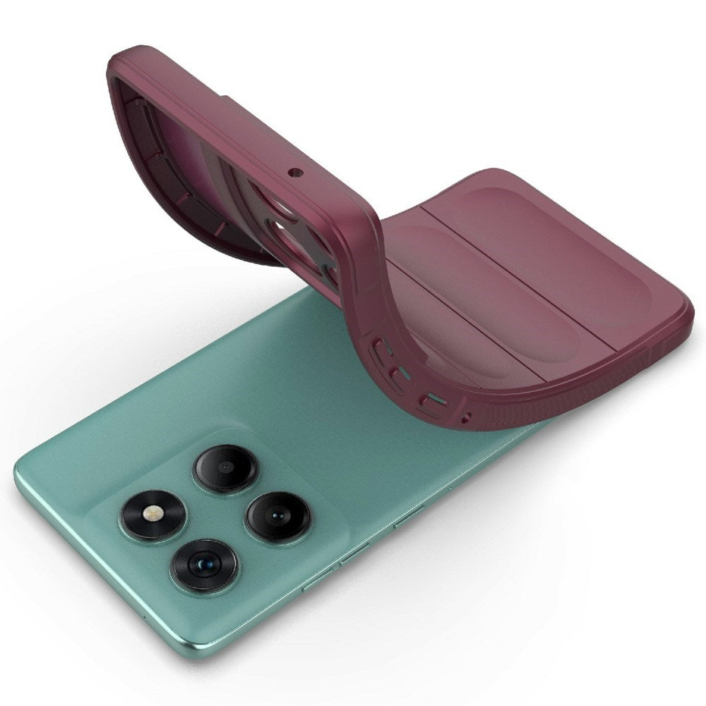 EIDERWOOD - Motorola Edge 60 Fusion - Fleksibelt Plastik Cover - Mørkerød