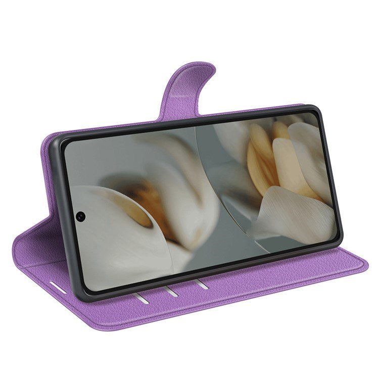 Google Pixel 10 Pro XL - EIDERWOOD Kunstlæder Flip Cover m. Kortholder & Ståfunktion - Lilla