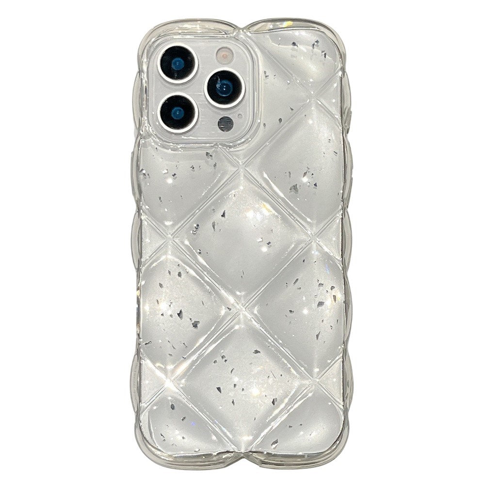 iPhone 16 Pro Max EIDERWOOD Tekstureret Fleksibelt Plast Bagside Cover - Gennemsigtig / Sølv