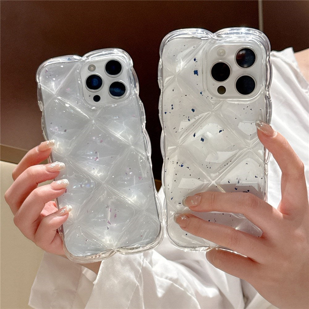 iPhone 16 Pro Max EIDERWOOD Tekstureret Fleksibelt Plast Bagside Cover - Gennemsigtig / Sølv