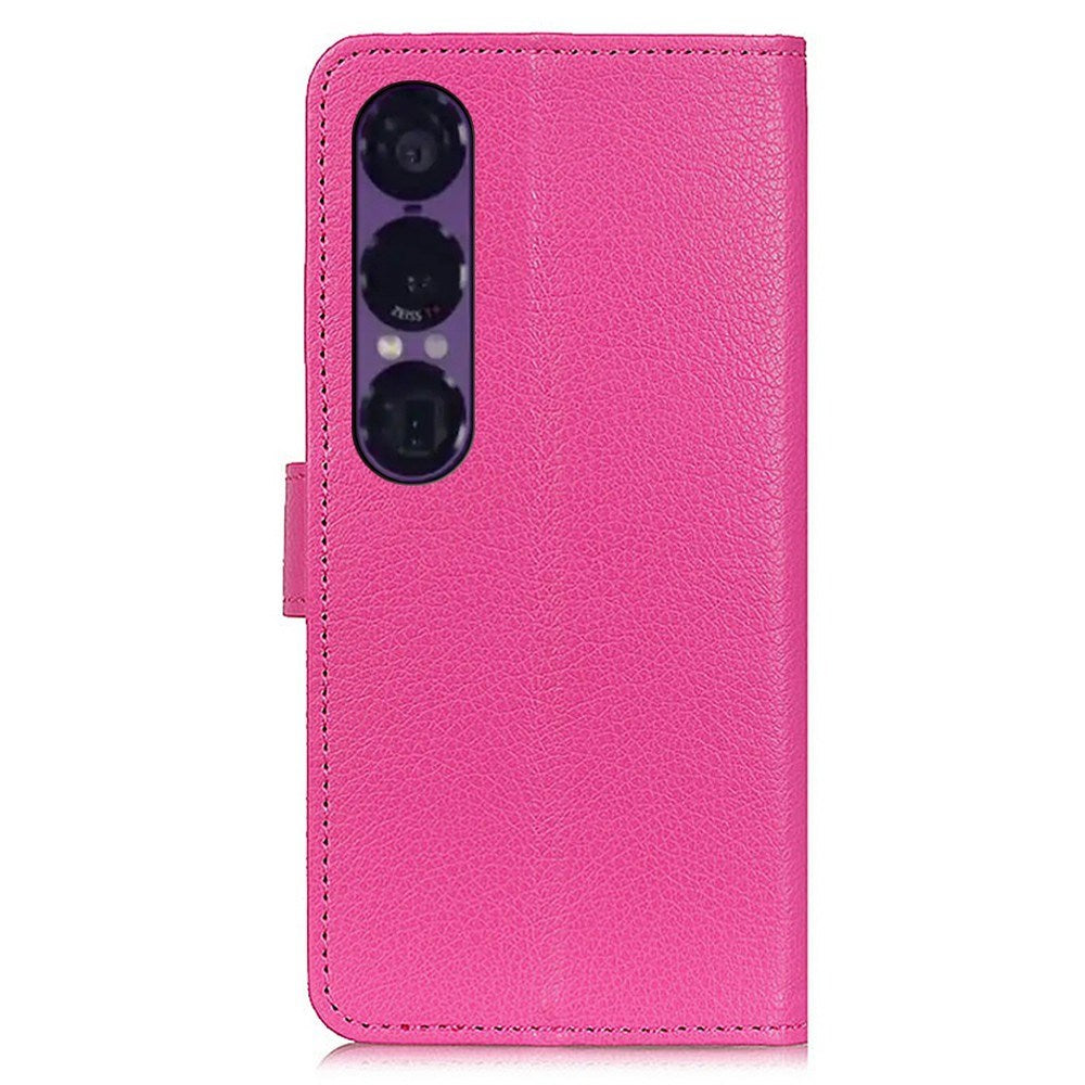 Sony Xperia 1 VII - EIDERWOOD Kunstlæder Flip Cover m. Kortholder & Ståfunktion - Lyserød