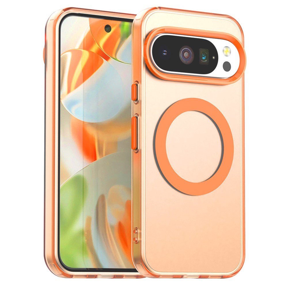 EIDERWOOD Google Pixel 10 / 10 Pro Hybrid Plast Mobil Cover - MagSafe Kompatibel - Gennemsigtig / Orange