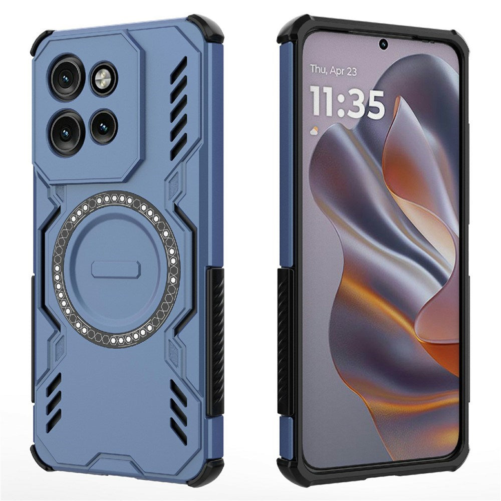 Motorola Edge 60 Neo / Edge 50 Neo / ThinkPhone 25 EIDERWOOD Håndværker Mobilcover - MagSafe Kompatibel - Blå