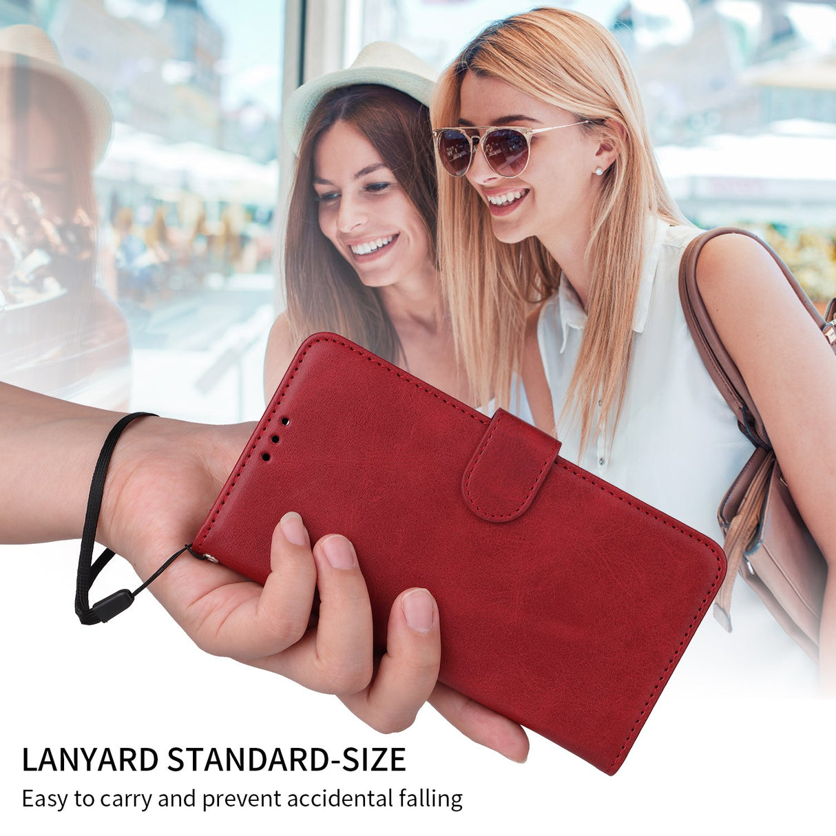 EIDERWOOD iPhone 17 Flip Cover m. Pung & Strop - Rød