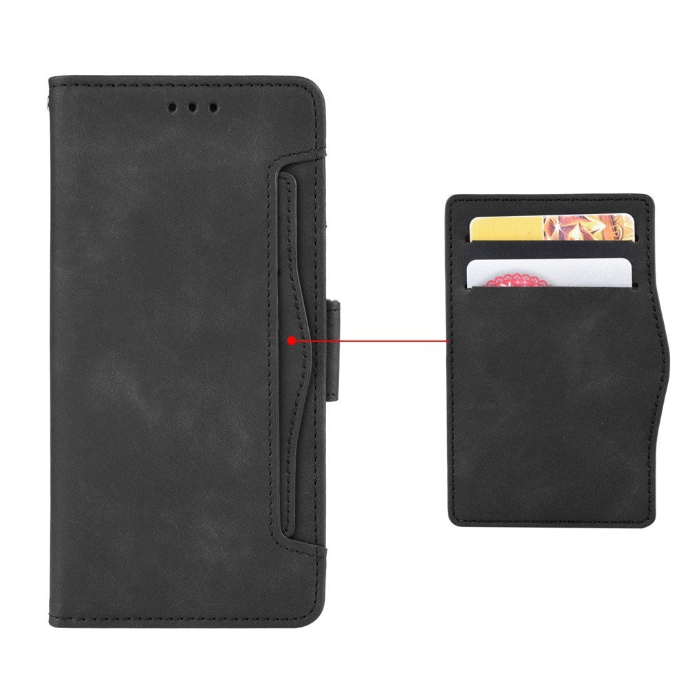 Realme 14 (5G) / 14T (5G) EIDERWOOD Kunstlæder Flip Cover m. Indbygget Kortholder - Sort