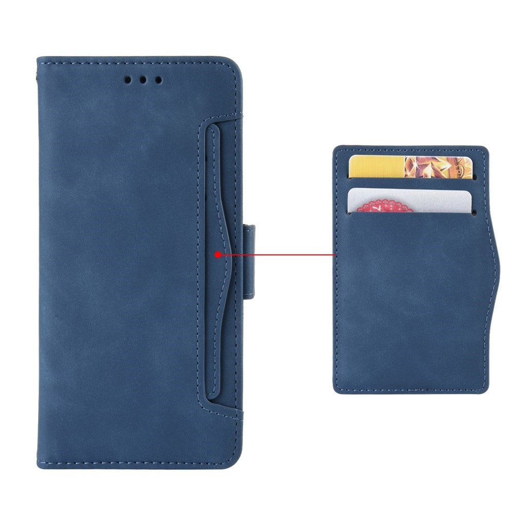 Realme 14 (5G) / 14T (5G) EIDERWOOD Kunstlæder Flip Cover m. Indbygget Kortholder - Blå