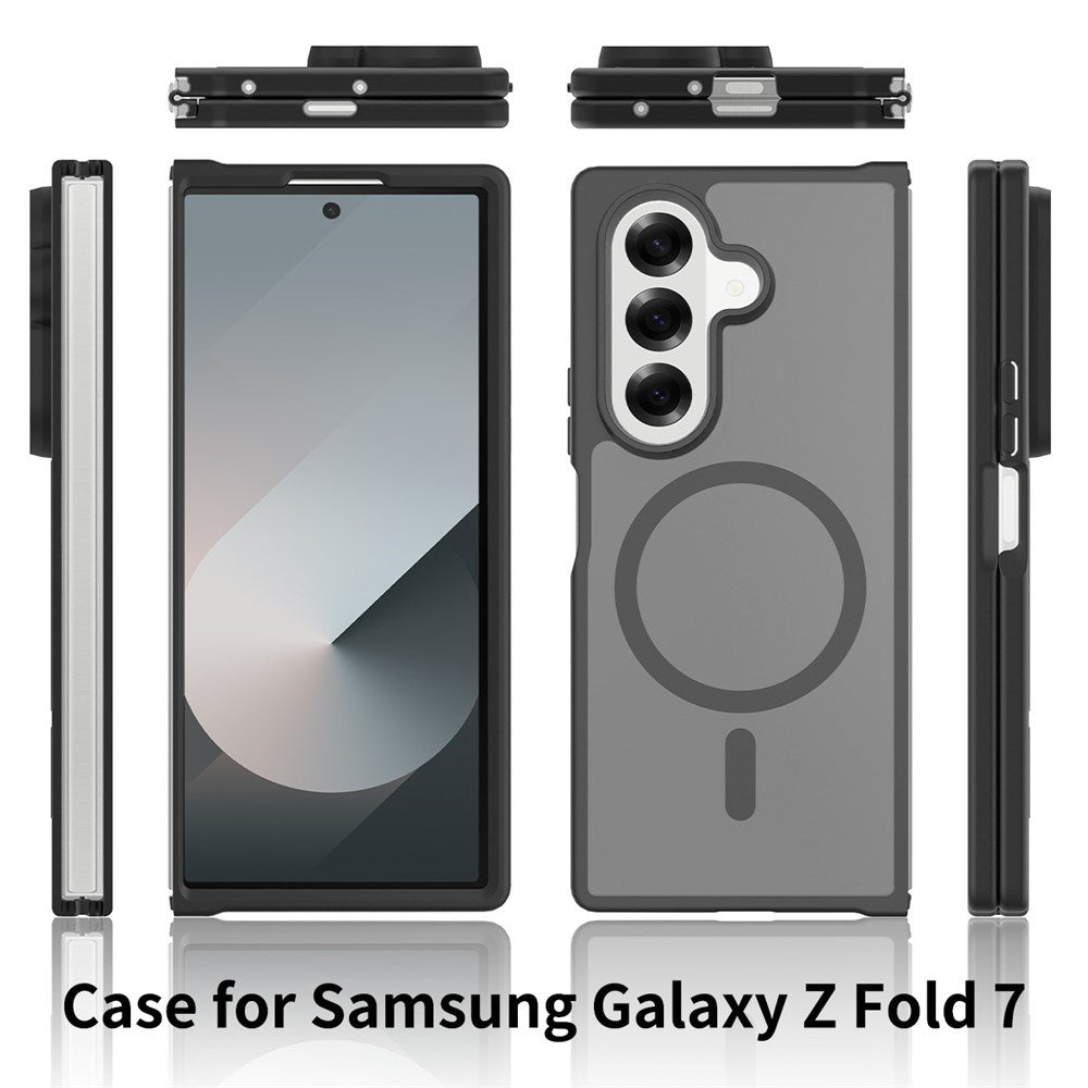 EIDERWOOD Samsung Galaxy Z Fold7 Mat Hybrid Bagside Cover - MagSafe Kompatibel - Gennemsigtig / Blå
