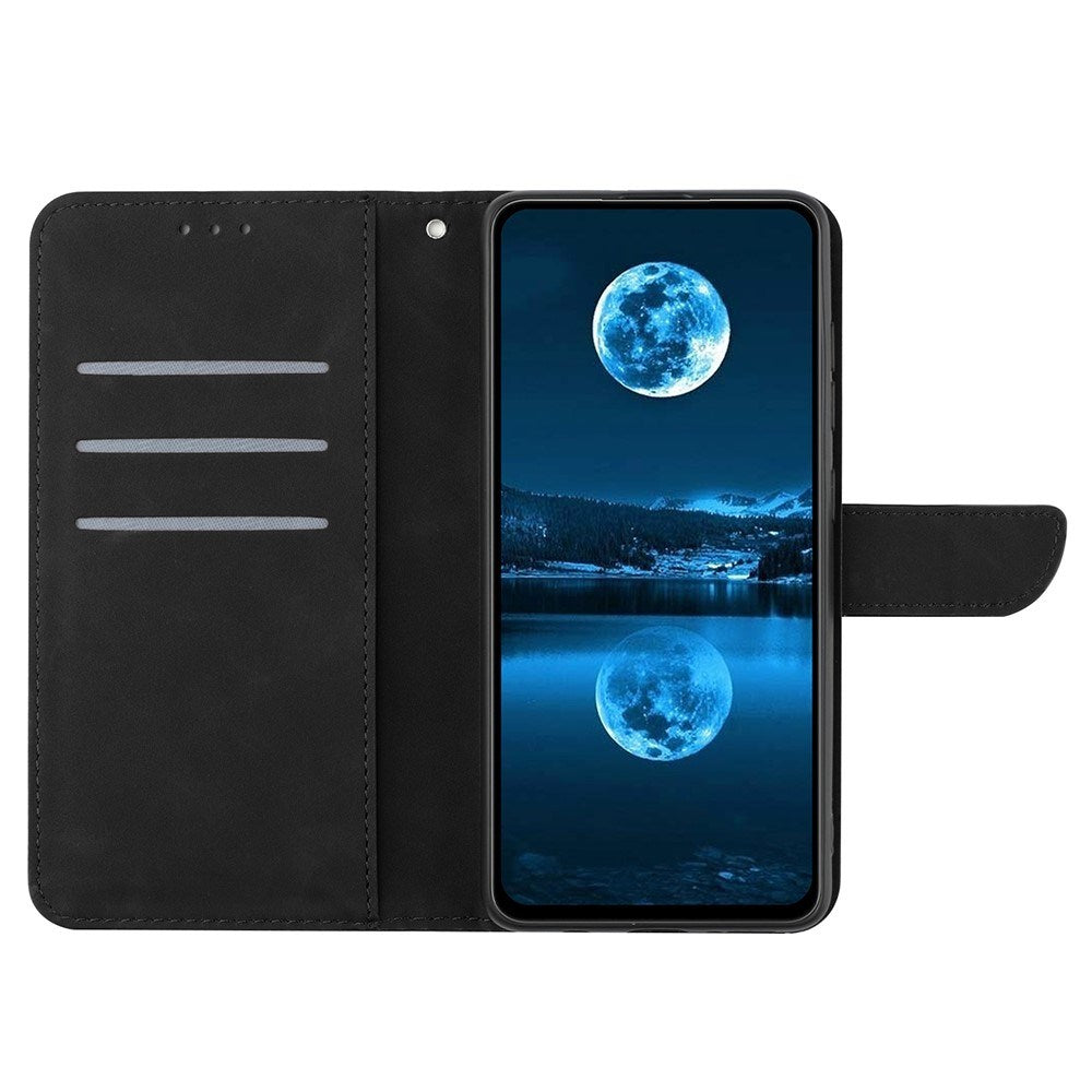 Oppo Reno14 (5G) Kunstlæder Mobilcover m. Tryk - Sort