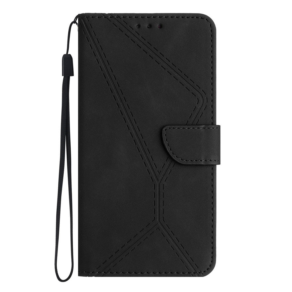 Oppo Reno14 (5G) Kunstlæder Mobilcover m. Tryk - Sort