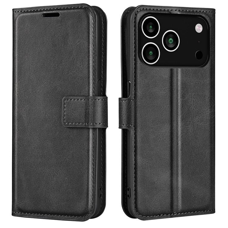 iPhone 17 Pro Max - EIDERWOOD Kunstlæder Flip Cover m. Ståfunktion & Kortholder - Sort
