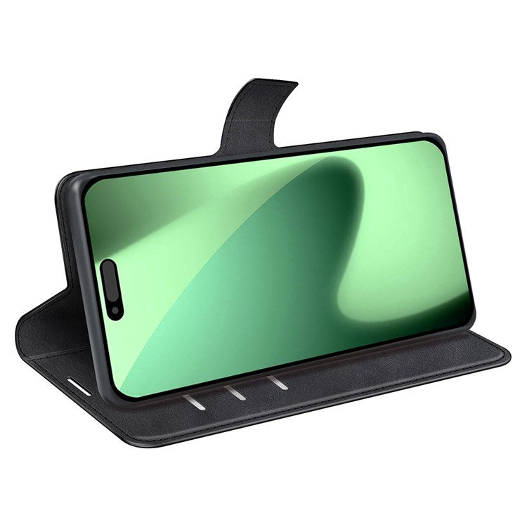 iPhone 17 Pro Max - EIDERWOOD Kunstlæder Flip Cover m. Ståfunktion & Kortholder - Sort