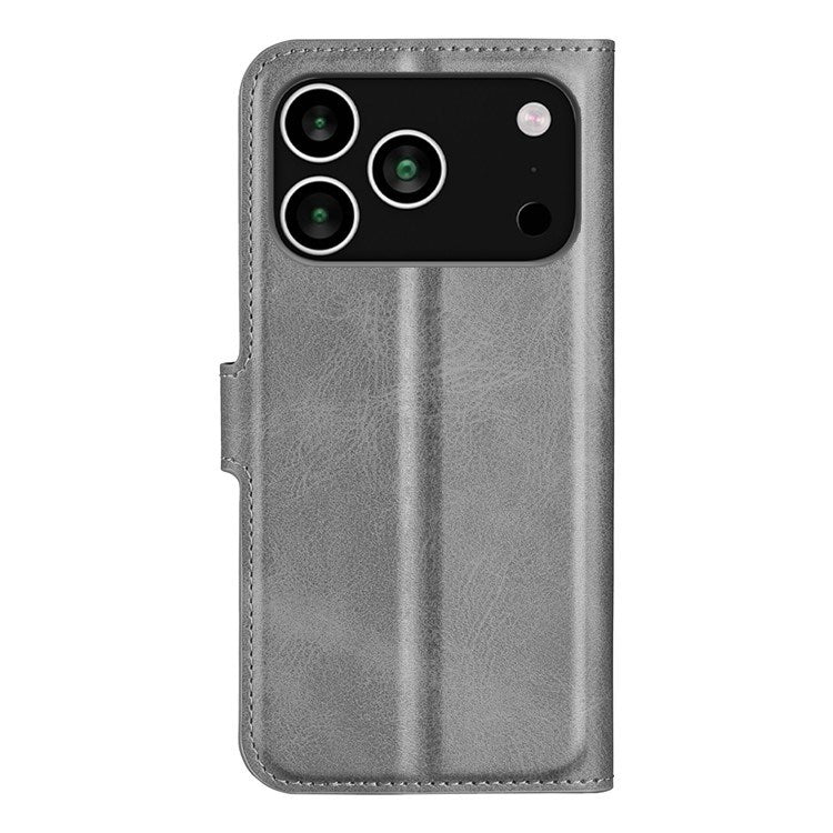 iPhone 17 Pro Max - EIDERWOOD Kunstlæder Flip Cover m. Ståfunktion & Kortholder - Grå