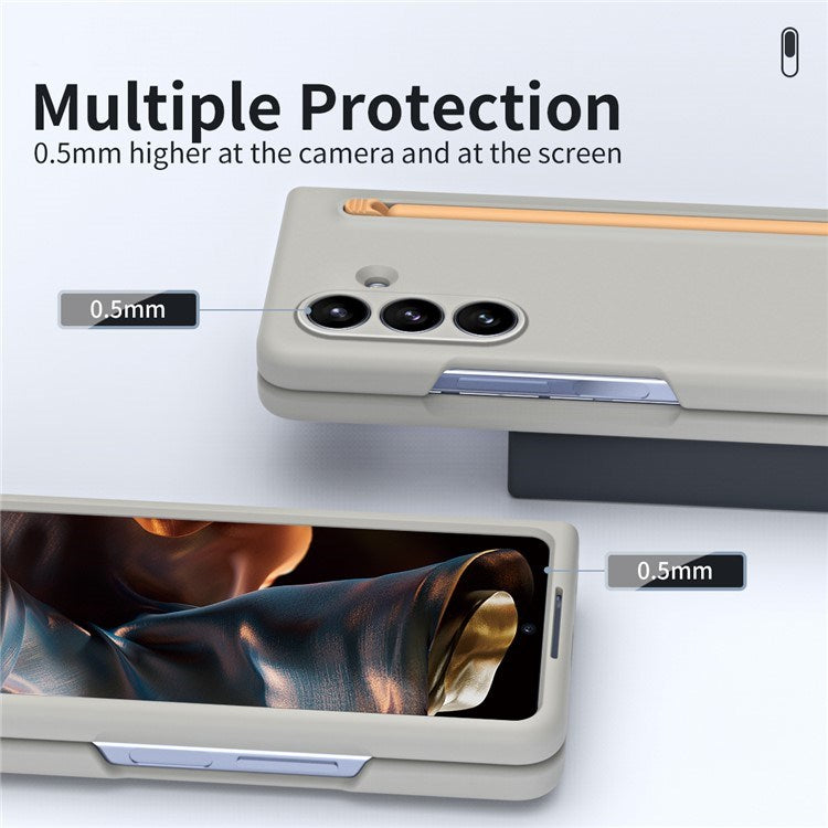 Samsung Galaxy Z Fold7 - EIDERWOOD Hårdt Plastik Cover m. Stylus - Lysegrå