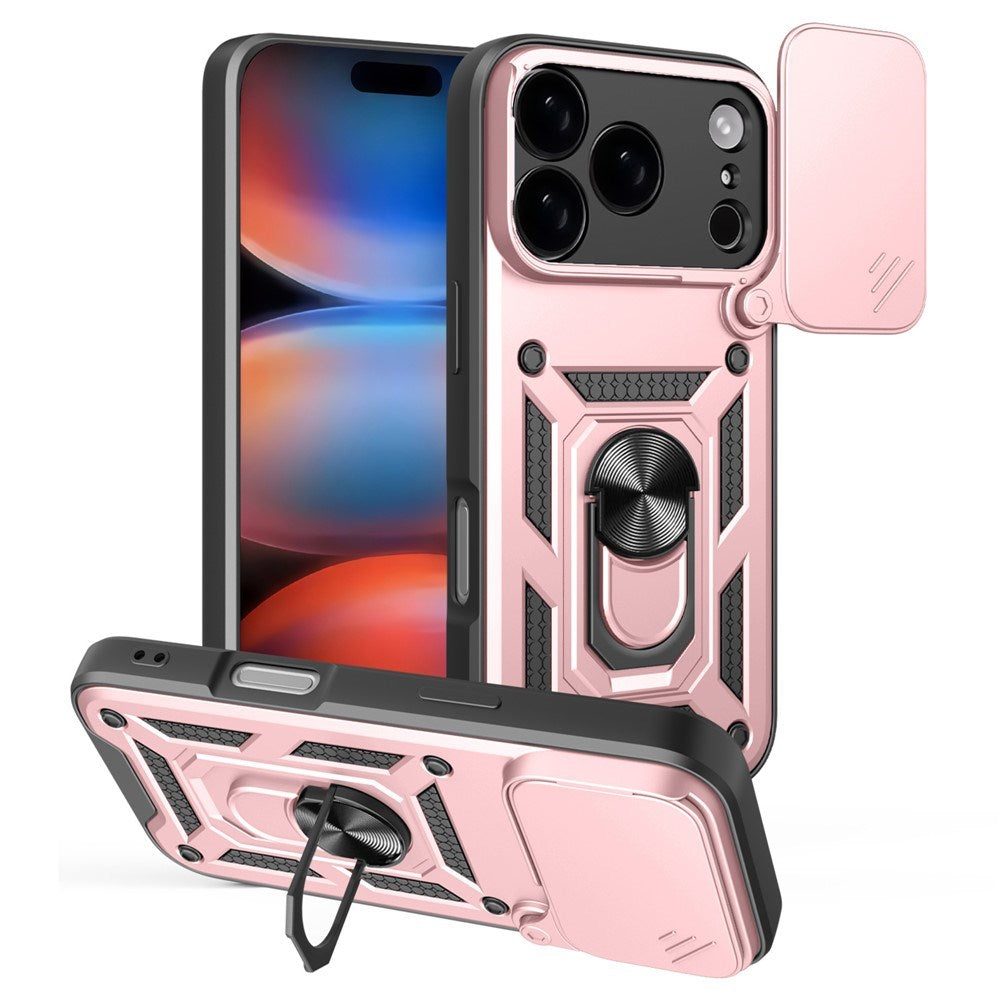 iPhone 17 Pro Max - EIDERWOOD Hybrid Håndværker Cover m. Kickstand & Cam Slider - Rose Gold