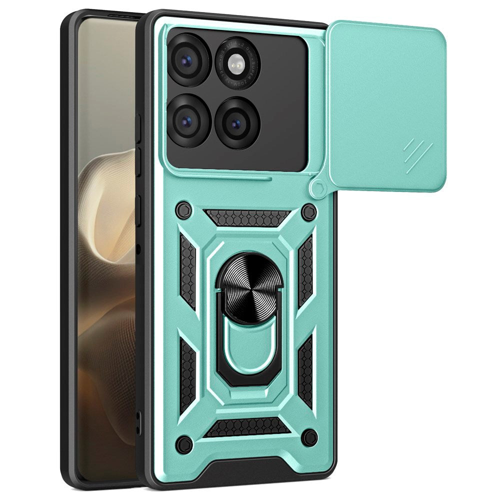 Motorola Edge 60 Pro - EIDERWOOD Hybrid Håndværker Cover m. Magnetisk Kickstand & Cam Slider - Grøn