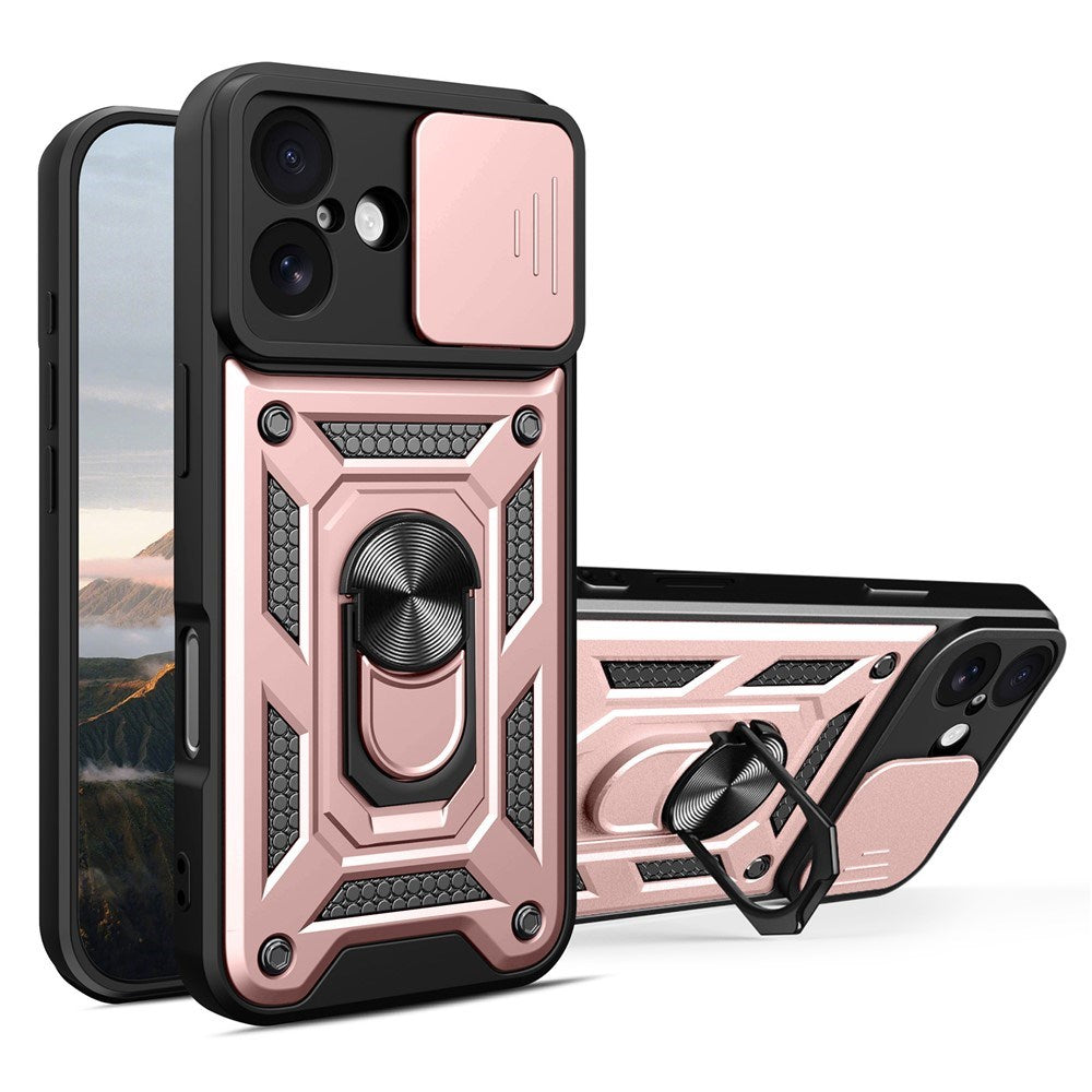 iPhone 17 - EIDERWOOD Hybrid Håndværker Cover m. Kickstand & Cam Slider - Rose Gold
