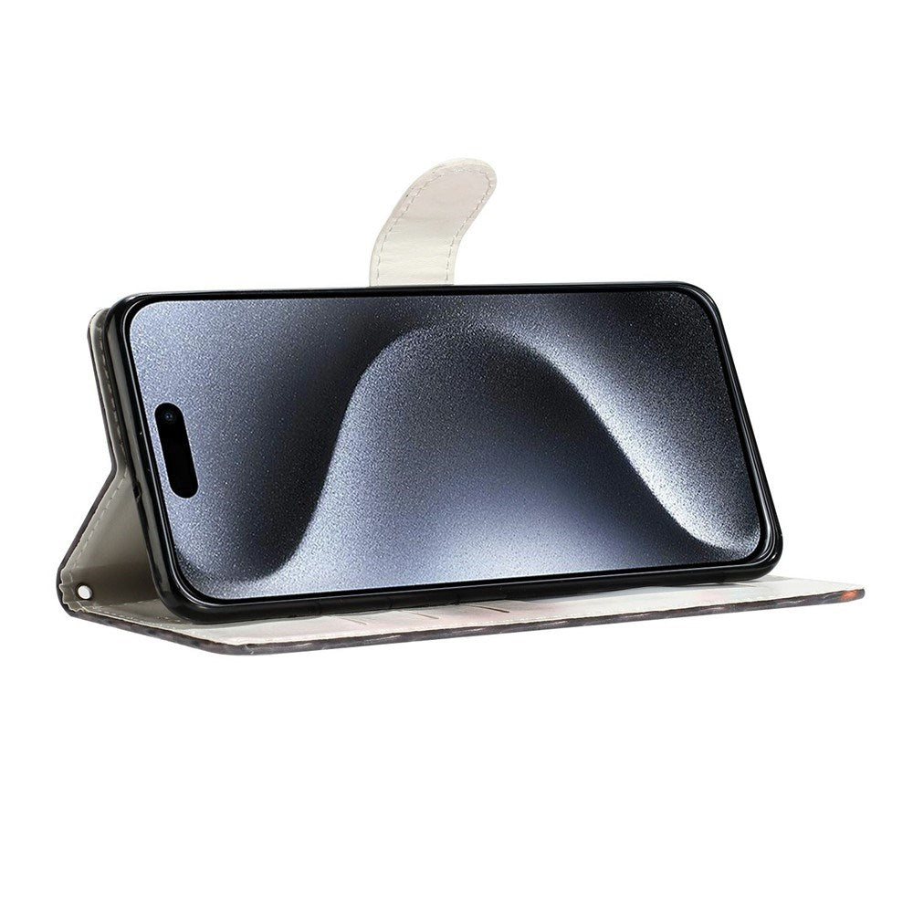 iPhone Air - EIDERWOOD Imiteret Læder Cover m. Pung & Strop - Sommerfugl