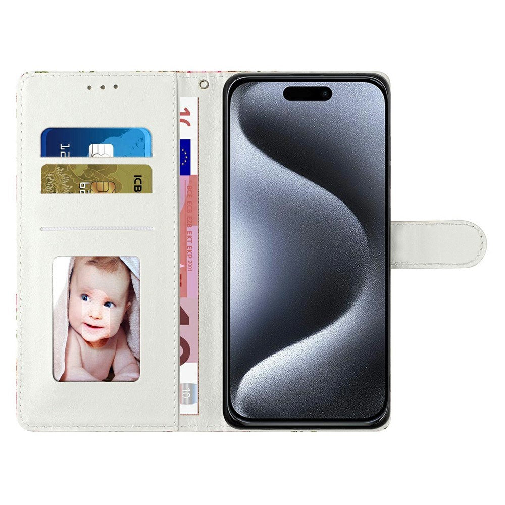 iPhone Air - EIDERWOOD Imiteret Læder Cover m. Pung & Strop - Blomster