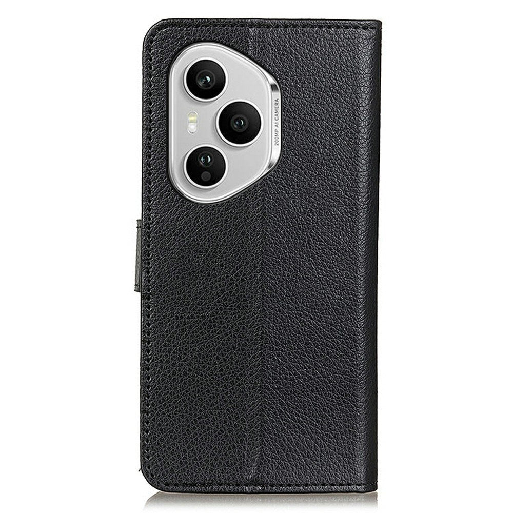 Honor 400 Pro - EIDERWOOD Kunstlæder Flip Cover m. Kortholder & Ståfunktion - Sort