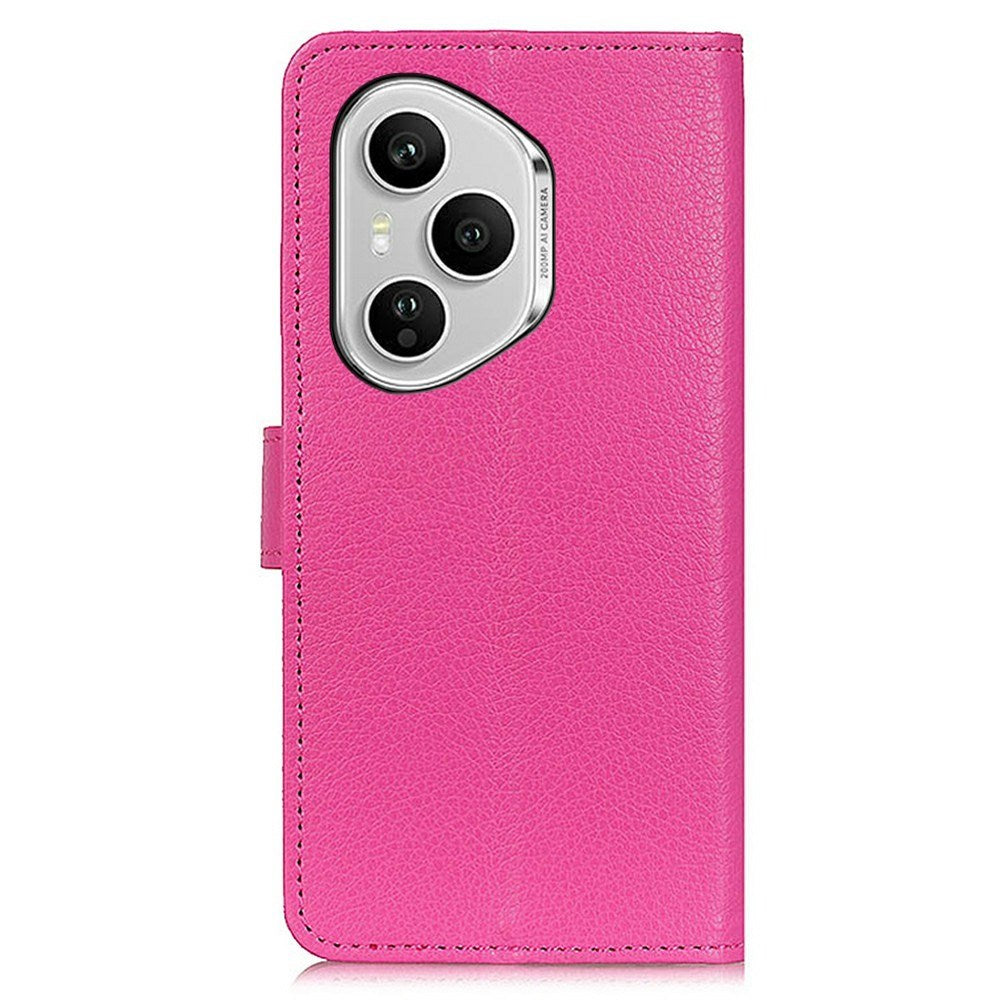 Honor 400 Pro - EIDERWOOD Kunstlæder Flip Cover m. Kortholder & Ståfunktion - Lyserød