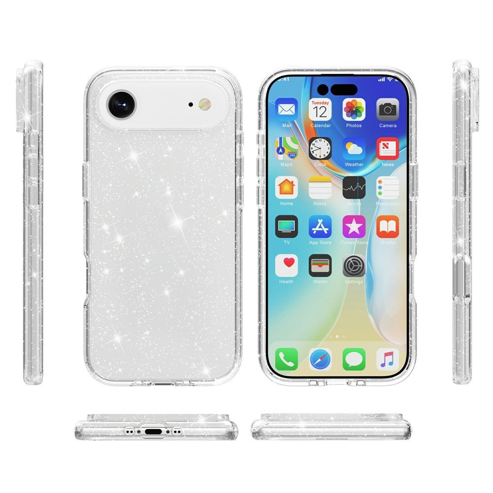 EIDERWOOD iPhone Air Hybrid Plastik Mobil Cover - Hvid Glitter