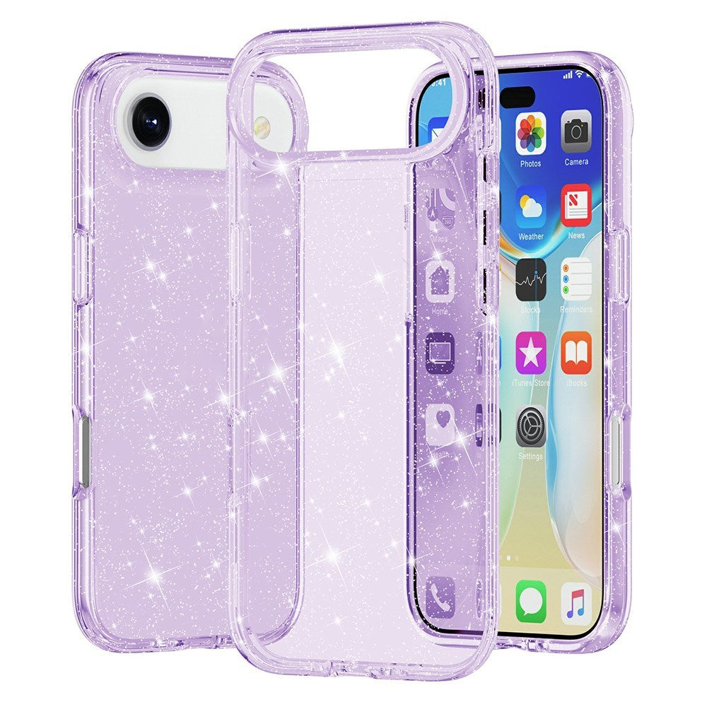 EIDERWOOD iPhone Air Hybrid Plastik Mobil Cover - Lilla Glitter