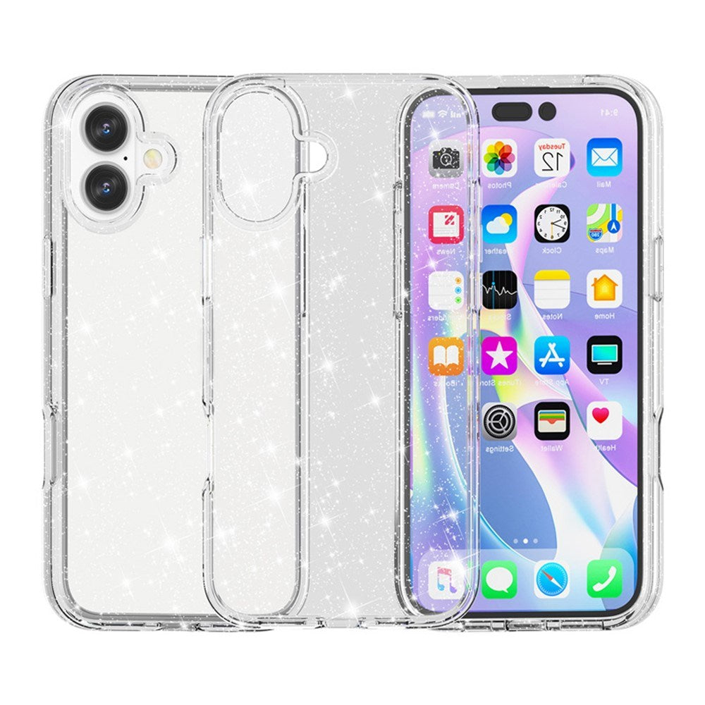 EIDERWOOD iPhone 17 Hybrid Plastik Mobil Cover - Hvid Glitter