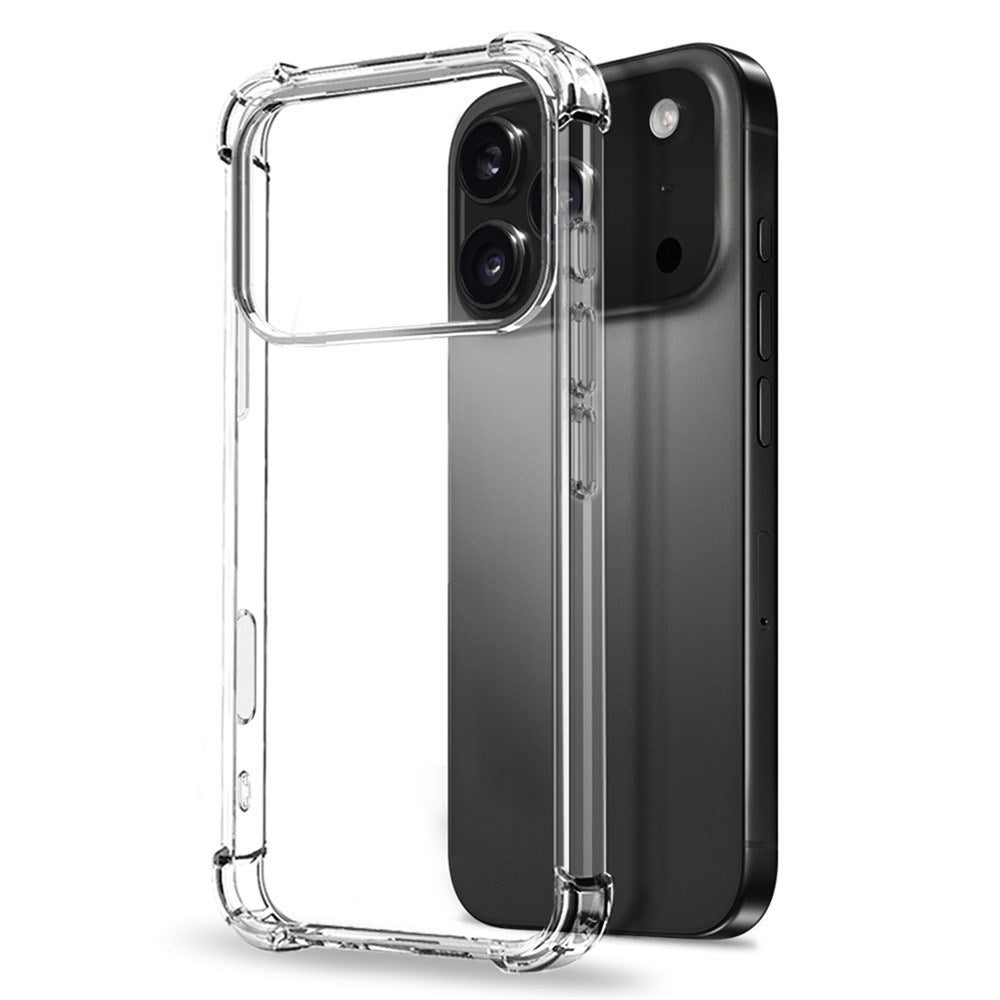 iPhone 17 Pro - NORTHJO 3-i-1 Beskyttelsessæt m. Stødabsorberende Fleksibelt Plastik Cover / Hærdet Skærmbeskyttelsesglas / Kameralinsebeskyttelsesglas - Gennemsigtig