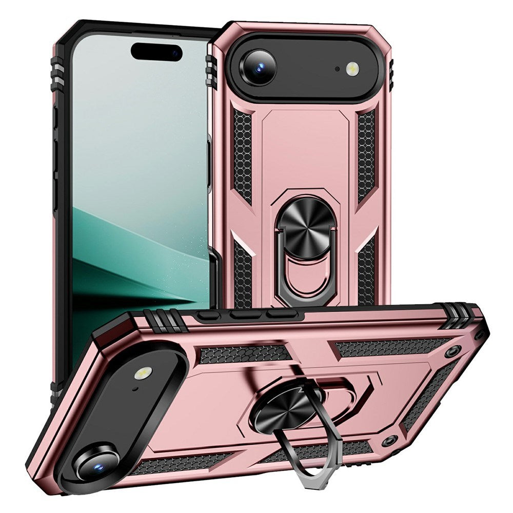 iPhone Air - EIDERWOOD Hybrid Håndværker Cover m. Kickstand - Rose Gold
