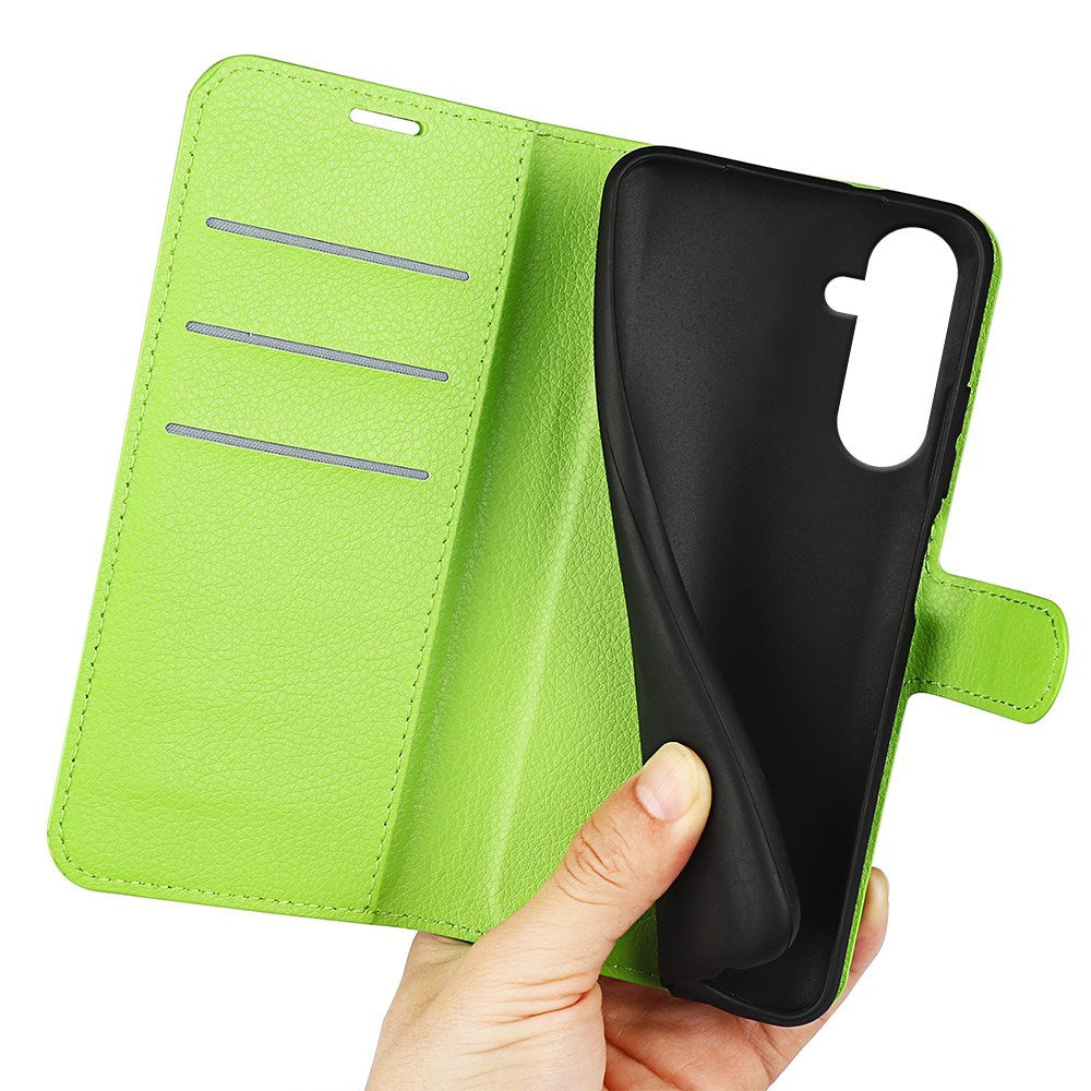 EIDERWOOD Samsung Galaxy A17 (5G) Litchi Kunstlæder Flip Cover m. Pung - Grøn