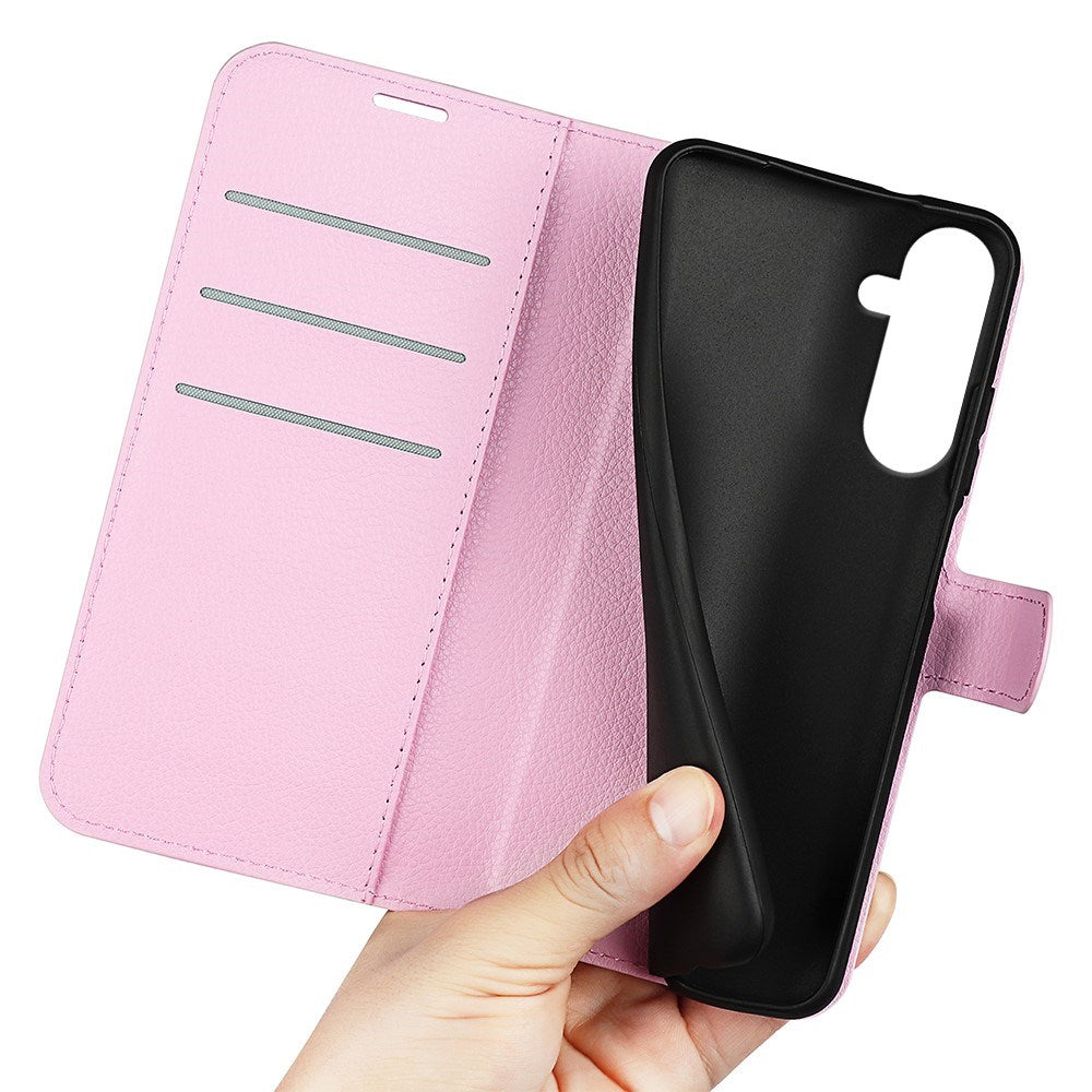 EIDERWOOD Samsung Galaxy A17 (5G) Litchi Kunstlæder Flip Cover m. Pung - Pink